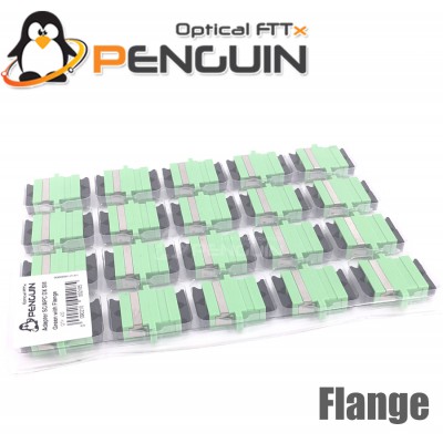SC/APC Duplex Fiber Optic Adapter With Flange (Pack 20)