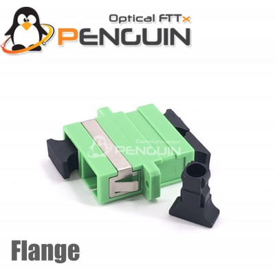 SC/APC Duplex Fiber Optic Adapter With Flange