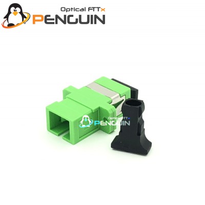 SC/APC ADAPTER SX-SM (Green With Flange)