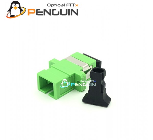 SC/APC ADAPTER SX-SM (Green With Flange)
