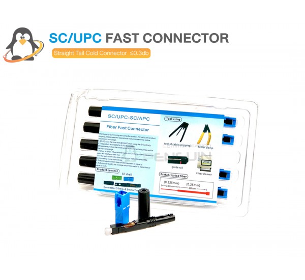 SC/UPC Fast Connector (Straight Tail) แพ็ก 10 ตัว