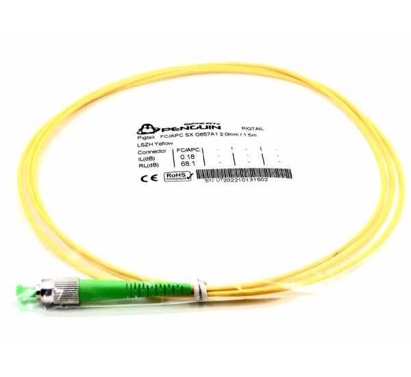 FC/APC Pigtail 2.0mm LSZH - 1.5 M