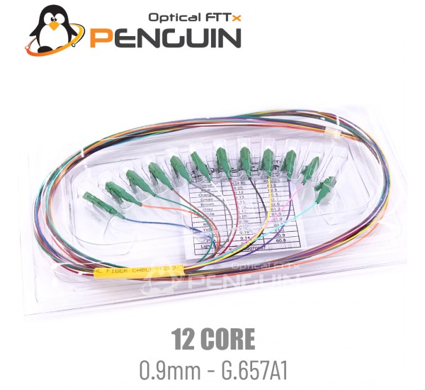 12 Core Pigtail LC/APC 0.9mm - G.657A1