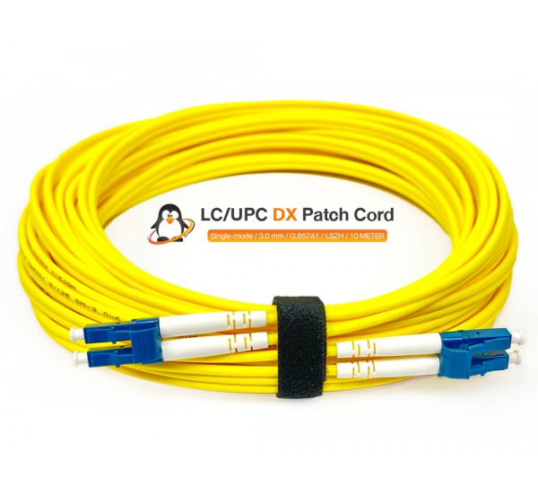 สายไฟเบอร์ออปติก Patch Cord LC/UPC Duplex 10 เมตร