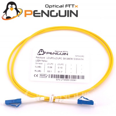 LC/UPC - LC/UPC Patch Cord 3.0mm OS2 9/125 μm - LSZH (เลือกความยาว)