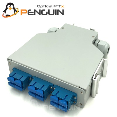 DIN Rail Termination Box 6 SC/UPC Duplex (กล่องอะลูมิเนียม)
