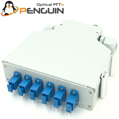 DIN Rail Termination Box 6 SC/UPC (กล่องโลหะ)