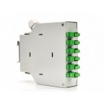 DIN Rail Terminal Box 6 SC/APC (กล่องโลหะ) ยึดรางปีกนก