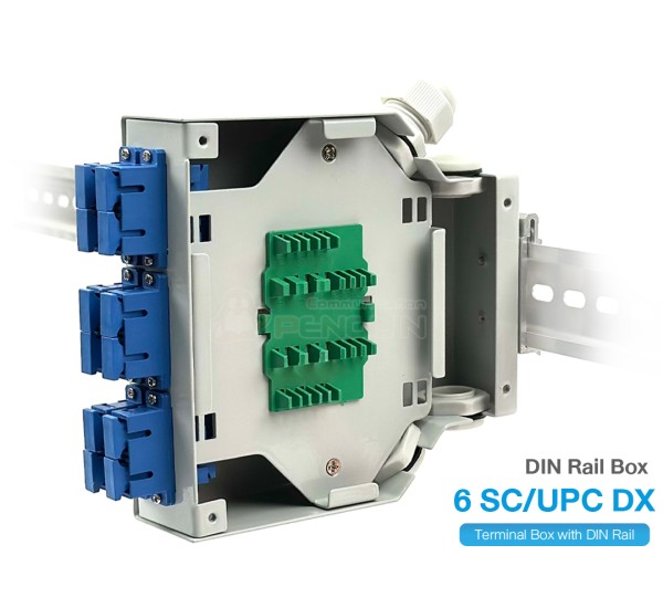 Din Rail Terminal Box 6 SC (Duplex) 12 คอร์ ยึดรางปีกนก