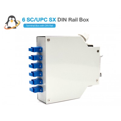 DIN Rail Terminal Box 6 SC (กล่องโลหะ) ยึดรางปีกนก