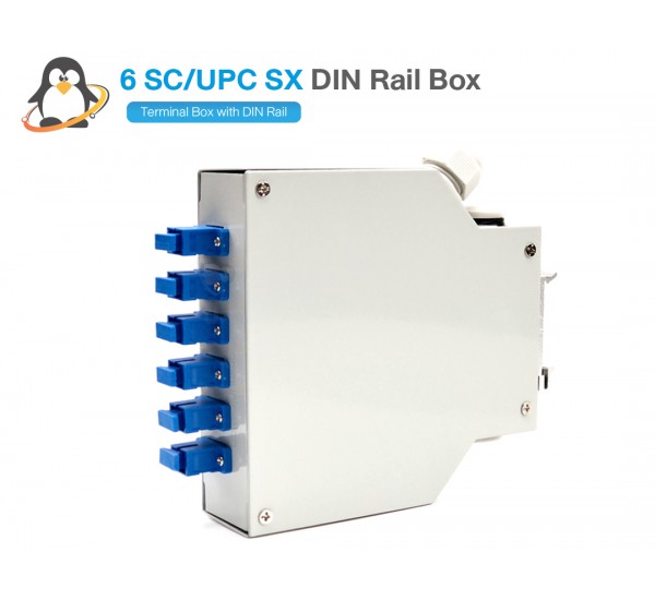 DIN Rail Terminal Box 6 SC (กล่องโลหะ) ยึดรางปีกนก