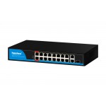 Passive PoE Switch 24V (Hybrid) 16 Port + 1 GE Uplink + 1 GE (COMBO) 300W