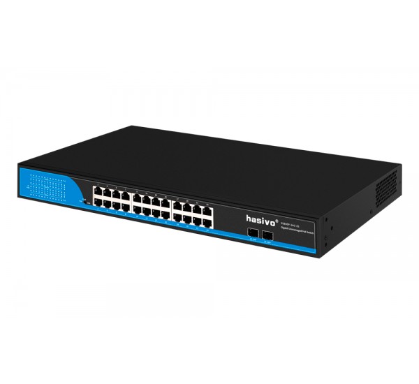 Gigabit POE Switch 24 Port + 2 SFP Uplink (Rack mount 1U)