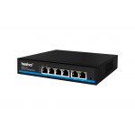 10/100 PoE Switch 4 Port + 2 Uplink (Ai, PoEDog) Hasivo รุ่น S600P-4F-2F-Ai