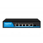 Full Gigabit Ai PoE Switch 1SFP+5GE (80W) Hasivo รุ่น S600P-4G-1TS-AI