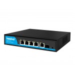 Full Gigabit Ai PoE Switch 1SFP+5GE (80W) Hasivo รุ่น S600P-4G-1TS-AI