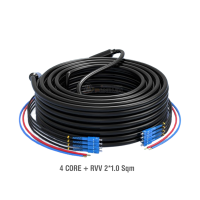 สายไฟเบอร์ออปติก Composit 4 Core (SC/UPC) กันกระรอก + สายไฟ (2*1.0 sqm) 200 เมตร