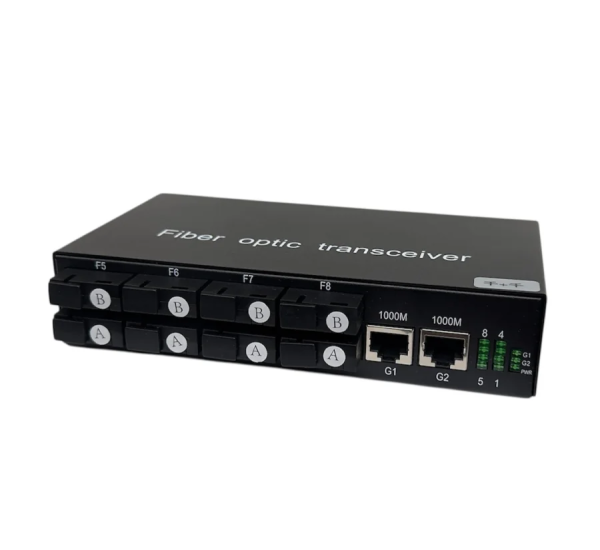 Gigabit Fiber Converter 8 Port + 2 LAN | Built-in 4A+4B | SC Single Mode | 3 km Gigabit Fiber Converter 8 Port + 2 LAN | Built-in 4A+4B | SC Single Mode | 3 km