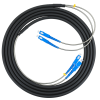 สายไฟเบอร์ออปติก 2 คอร์ SC/UPC ขนาด 7.0mm ยาว 80 เมตร
