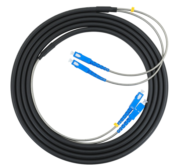 สายไฟเบอร์ออปติก 2 คอร์ SC/UPC ขนาด 7.0mm ยาว 80 เมตร