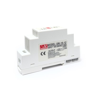 Switching Power Supply 12V (15W) แบบติดราง รุ่น DR-15-12