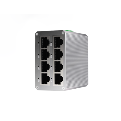 สวิตช์อุตสาหกรรม Gigabit 8 พอร์ต 10/100/1000 Mbps ติดราง DIN รองรับไฟ DC9-57V