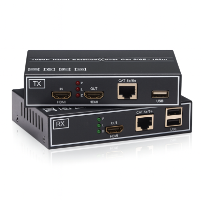 HDMI P2P Extender 150 เมตร ผ่านสาย LAN พร้อม Loop Out + USB KVM HDMI P2P Extender 150 เมตร ผ่านสาย LAN พร้อม Loop Out + USB KVM