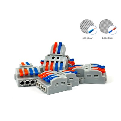 ขั้วต่อสายไฟด่วน KV426 แบบคันโยก 6 ช่อง