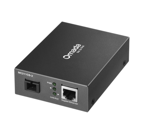 Omada MC211CS-2 | Gigabit WDM Media Converter (Single-Fiber SC, 2 km)