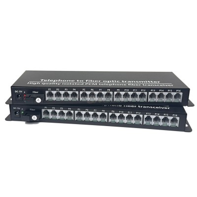 16P Telephone Optical (PCM) To Fiber Optic (Desktop)