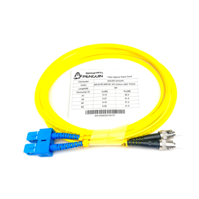 สายไฟเบอร์ออปติก Duplex SC/UPC to ST/UPC Singlemode 3 เมตร – PENGUIN