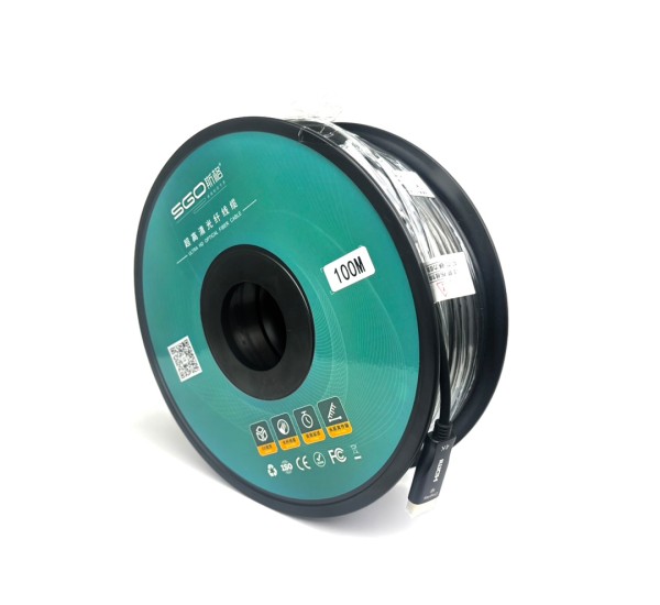 สายไฟเบอร์ออปติก HDMI 4K @60Hz Version 2.0 (AOC) ยาว 100 เมตร