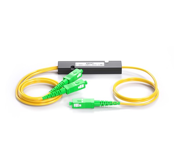 Fiber Optic PLC Splitter 1x2 หัว SC/APC แบบกล่อง (ABS Box Type) Fiber Optic PLC Splitter 1x2 หัว SC/APC แบบกล่อง (ABS Box Type)