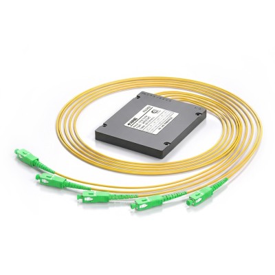 Fiber Optic PLC Splitter 1x4 หัว SC/APC แบบกล่อง (ABS Box Type)
