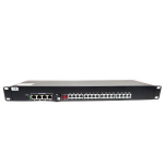 เครื่องแปลงโทรศัพท์ 16 ช่อง + 4 LAN Gigabit ผ่านไฟเบอร์ (1U Rackmount)