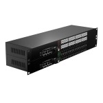เครื่องแปลงโทรศัพท์ 24 ช่อง + 4 LAN Gigabit ผ่านไฟเบอร์ (1U Rackmount)