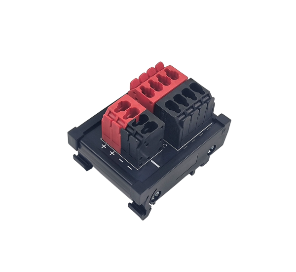 กล่องแยกไฟ DC 4 ช่อง รุ่น WS-PB-BT204DC แบบเสียบตรง (DIN Rail)