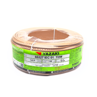 YAZAKI สายไฟ 60227 IEC 01 THW ขนาด 1x2.5 ตร.มม. (สีน้ำตาล) ยาว 100 เมตร