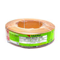 YAZAKI สายไฟ 60227 IEC 01 THW 1x4 (สีน้ำตาล) ม้วน 100 เมตร