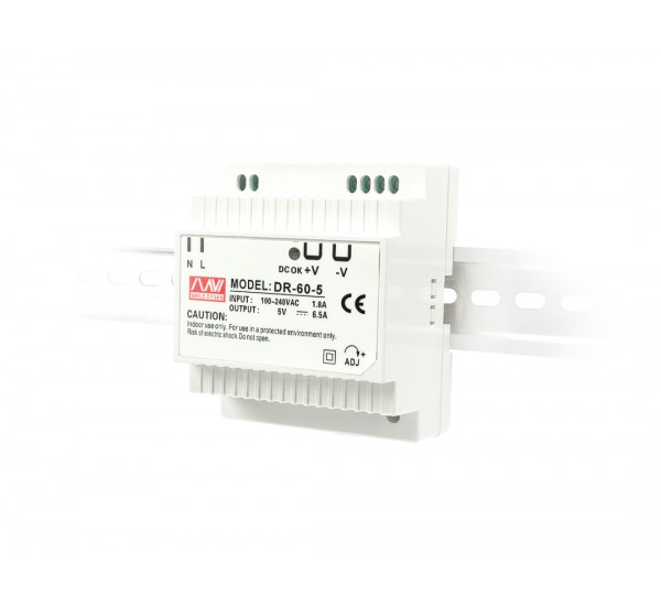  DR-60-5 Rail Type Switching Power Supply 5V (6.5A) 32W