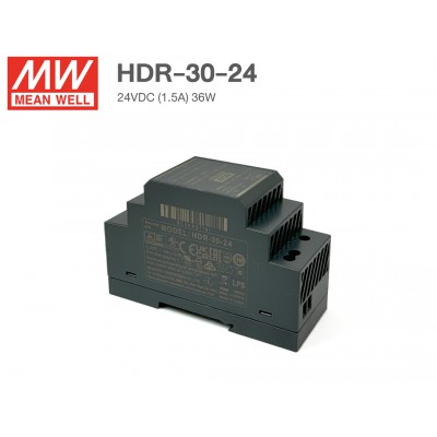 MEANWELL | HDR-30-24 Din Rail Power Supply 24V (30W)