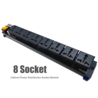 รางปลั๊กไฟ ยึดรางปีกนก 8 ช่อง (สำหรับติดตู้ Control)