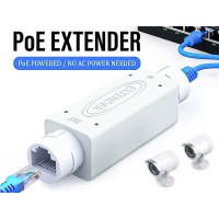 PoE Extender 1 Port 100Mbps กันน้ำ ขยายระยะ PoE เพิ่ม 100 เมตร PoE Extender 1 Port 100Mbps กันน้ำ ขยายระยะ PoE เพิ่ม 100 เมตร