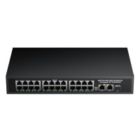 PoE Switch 24 Port 10/100 + 2 Gigabit Uplink + 1 SFP | 300W
