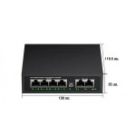 สวิตช์ PoE 100Mbps 4+2 พอร์ต (4 PoE + 2 Uplink) รุ่น HX-X0402PE สวิตช์ PoE 100Mbps 4+2 พอร์ต (4 PoE + 2 Uplink) รุ่น HX-X0402PE