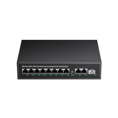 Switch PoE Gigabit 8+2+1 SFP 120W | HX-X0803PEG