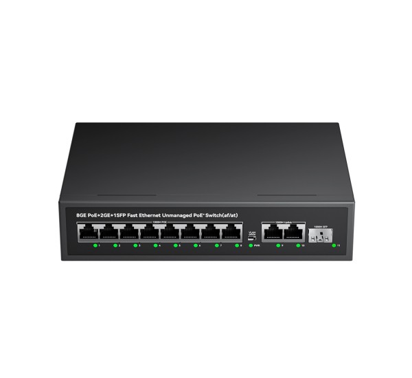 Switch PoE Gigabit 8+2+1 SFP 120W | HX-X0803PEG Switch PoE Gigabit 8+2+1 SFP 120W | HX-X0803PEG