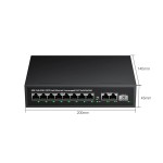 Switch PoE Gigabit 8+2+1 SFP 120W | HX-X0803PEG Switch PoE Gigabit 8+2+1 SFP 120W | HX-X0803PEG