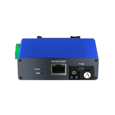 Mini Gigabit Industrial Media Converter A (Tx1310/Rx1550) SC Single Mode 20KM