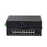 Industrial Gigabit PoE Switch 16 Port + 2 SFP | DIN-Rail